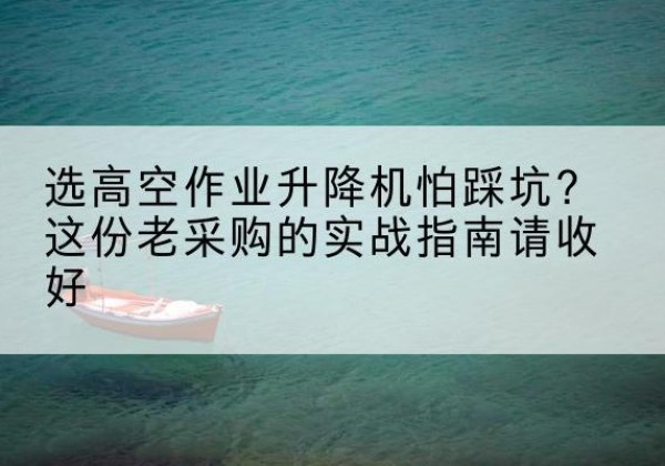 鼓楼高空作业升降机厂家推荐-选高空作业升降机怕踩坑？这份老采购的实战指南请收好
